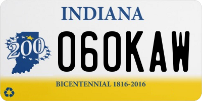 IN license plate 060KAW
