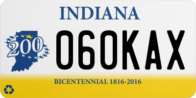 IN license plate 060KAX