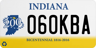 IN license plate 060KBA