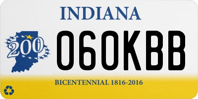 IN license plate 060KBB