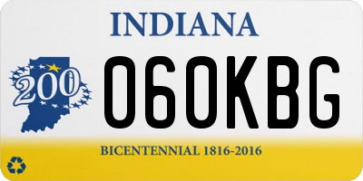 IN license plate 060KBG