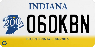 IN license plate 060KBN