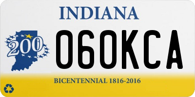 IN license plate 060KCA