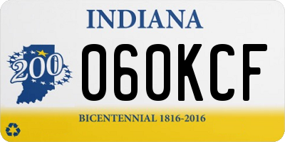 IN license plate 060KCF
