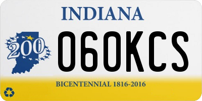 IN license plate 060KCS