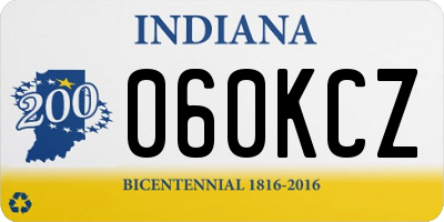 IN license plate 060KCZ