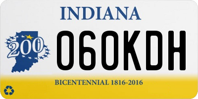 IN license plate 060KDH