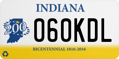 IN license plate 060KDL
