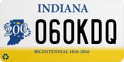 IN license plate 060KDQ