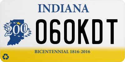 IN license plate 060KDT