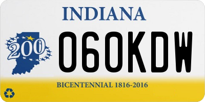 IN license plate 060KDW
