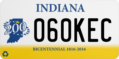 IN license plate 060KEC