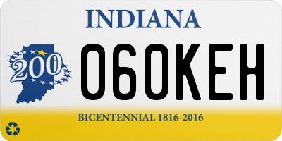 IN license plate 060KEH