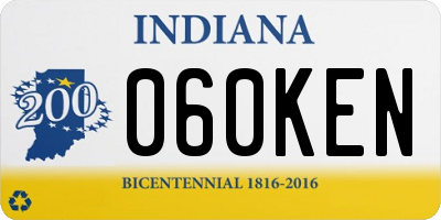 IN license plate 060KEN