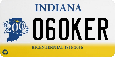 IN license plate 060KER