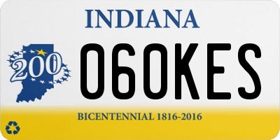 IN license plate 060KES