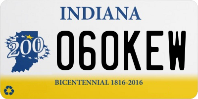 IN license plate 060KEW