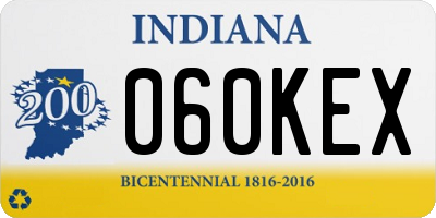 IN license plate 060KEX