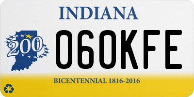 IN license plate 060KFE