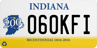 IN license plate 060KFI