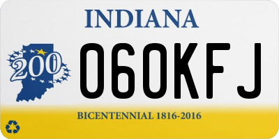 IN license plate 060KFJ