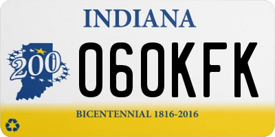 IN license plate 060KFK