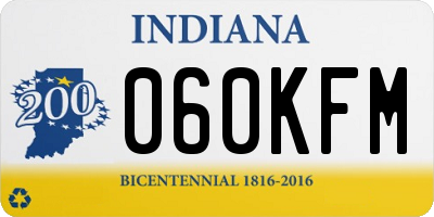 IN license plate 060KFM