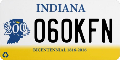 IN license plate 060KFN