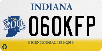 IN license plate 060KFP