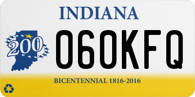 IN license plate 060KFQ