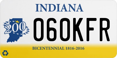IN license plate 060KFR