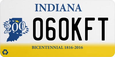 IN license plate 060KFT