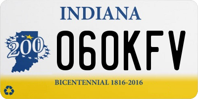 IN license plate 060KFV