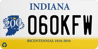 IN license plate 060KFW