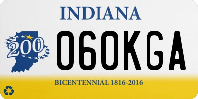 IN license plate 060KGA