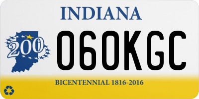 IN license plate 060KGC