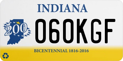IN license plate 060KGF