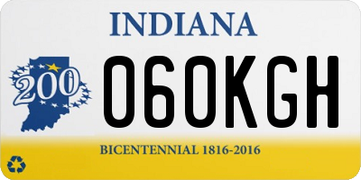 IN license plate 060KGH