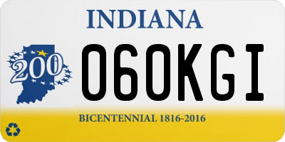 IN license plate 060KGI