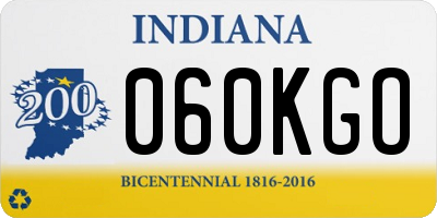 IN license plate 060KGO
