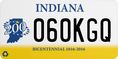 IN license plate 060KGQ
