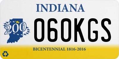 IN license plate 060KGS