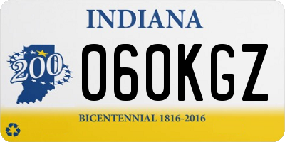 IN license plate 060KGZ