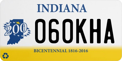 IN license plate 060KHA
