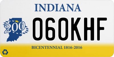 IN license plate 060KHF
