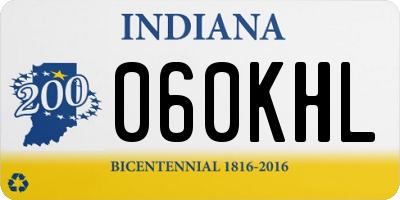 IN license plate 060KHL