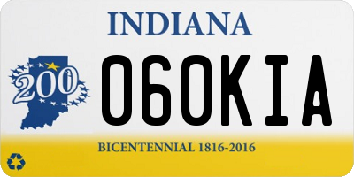IN license plate 060KIA