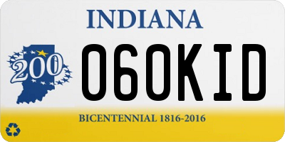 IN license plate 060KID