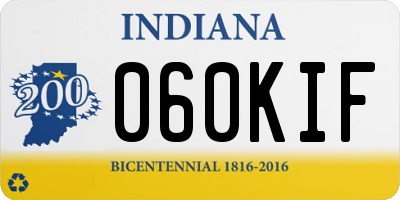 IN license plate 060KIF