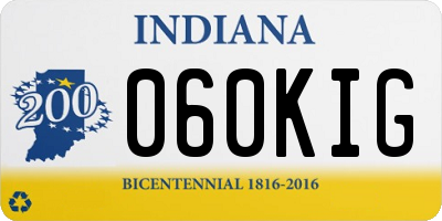 IN license plate 060KIG